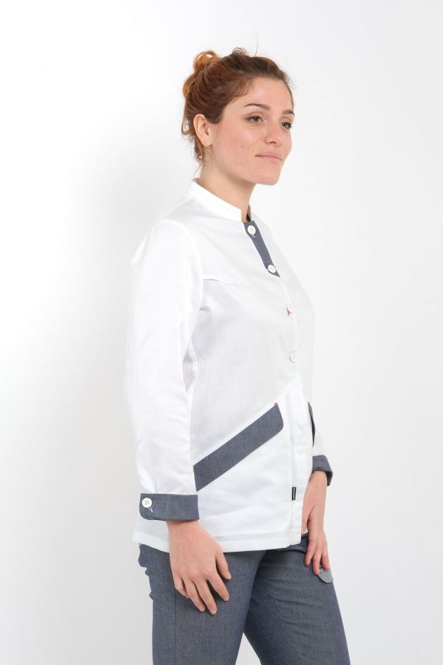 Veste de cuisine en lin - CAELIA