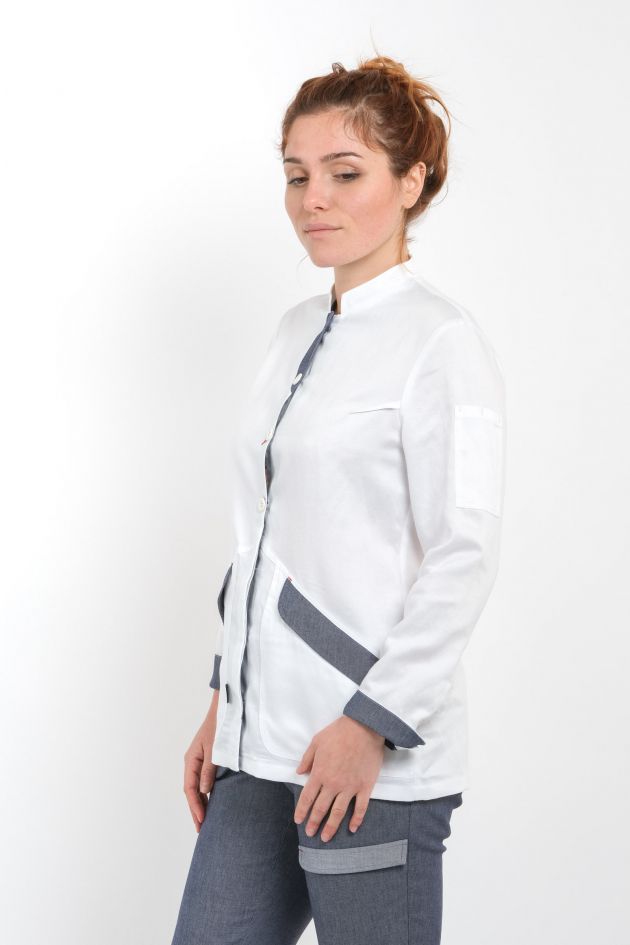Veste de cuisine en lin - CAELIA