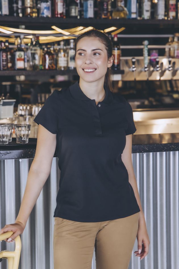 Polo femme AURA manches courtes